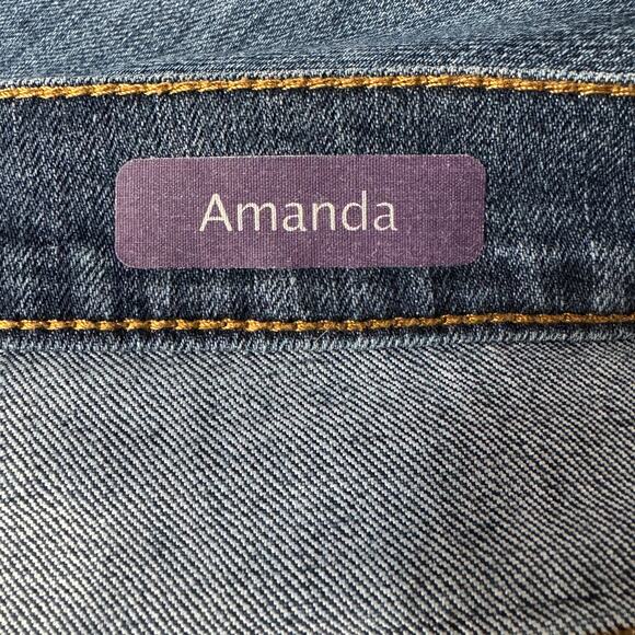 Gloria Vanderbilt SZ 18W Amanda Jeans Stretch Zip-Fly Pocket Hi-Rise Medium Wash - Picture 8 of 9